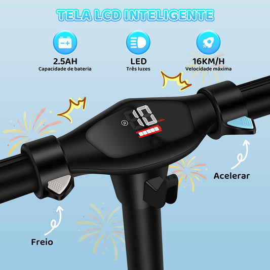 Trailforge C1-Kids Folding Electric Scooter 150W Motor with LED Front Light Handlebars, LED Display, Dual Brakes